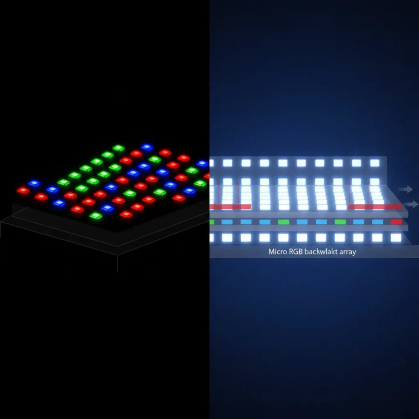 Micro-LED vs Micro RGB TVs: Key tech differences explained — AI-generated illustration