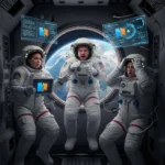 Microsoft Outlook breaks in space—Artemis II astronauts demand IT help — AI-generated illustration