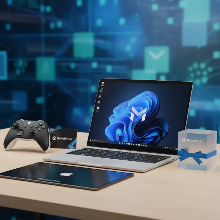 Microsoft's Student Bundle Undercuts MacBook Neo With Game Pass — AI-generated illustration