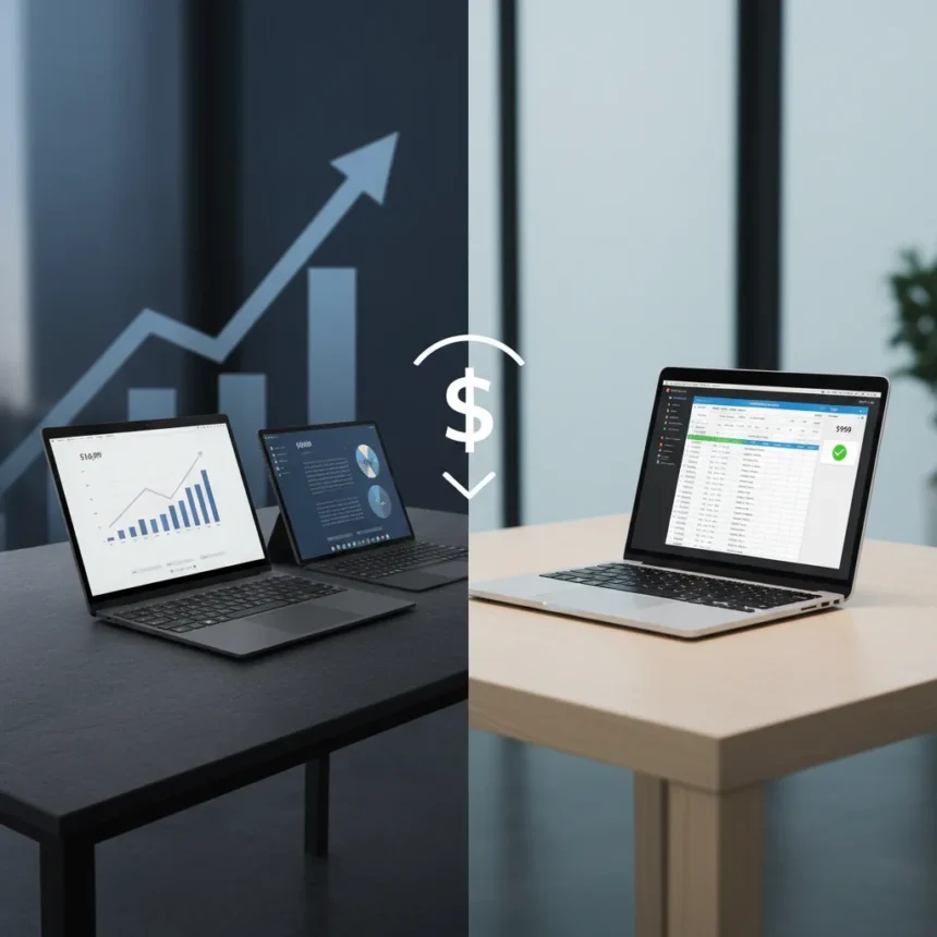 Microsoft Surface price hikes make MacBook Air the smarter buy — AI-generated illustration