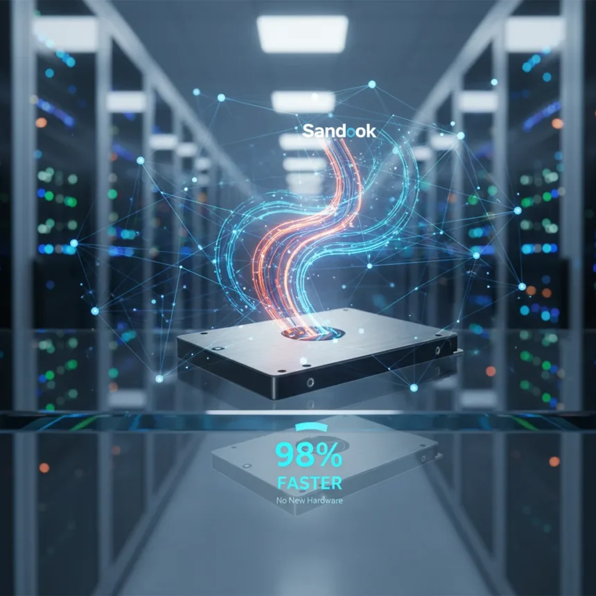 MIT's Sandook nearly doubles SSD performance without new hardware — AI-generated illustration
