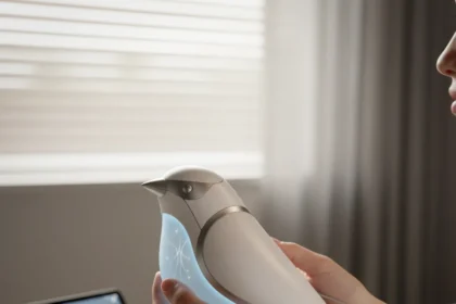 Moonbird handheld breathing coach tackles stress and sleep — AI-generated illustration