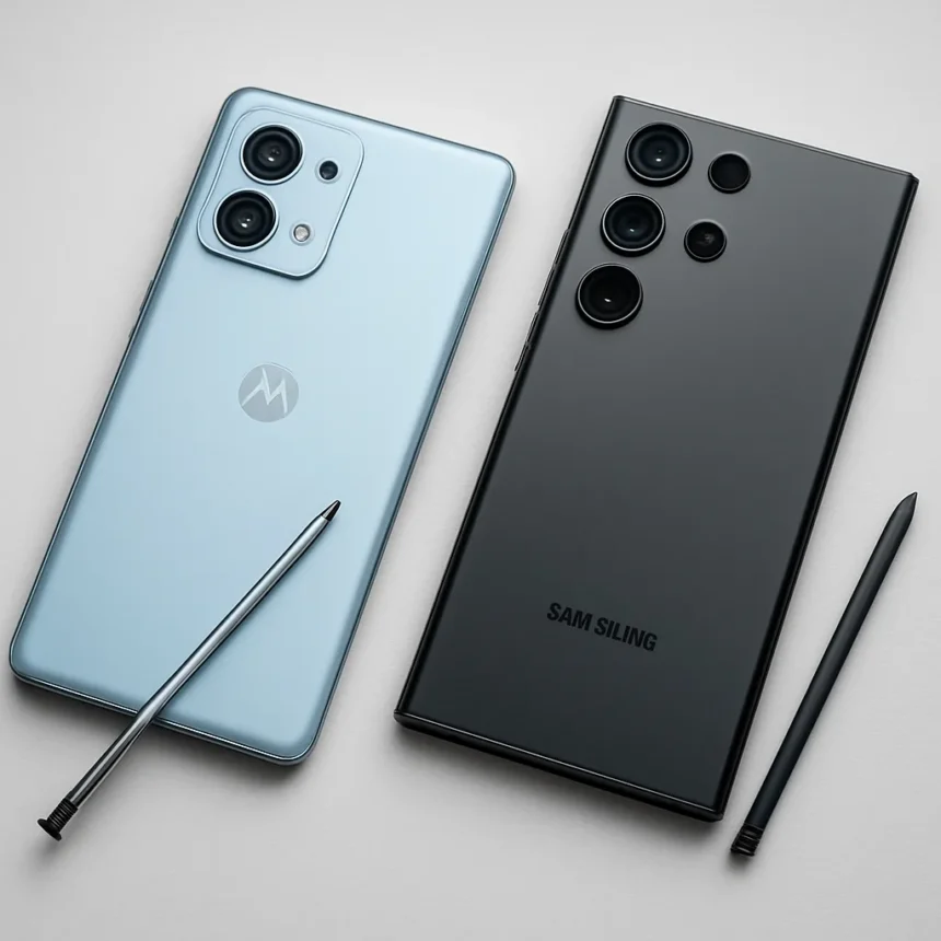 Moto G Stylus 2026 vs Galaxy S26 Ultra: Budget beats premium — AI-generated illustration