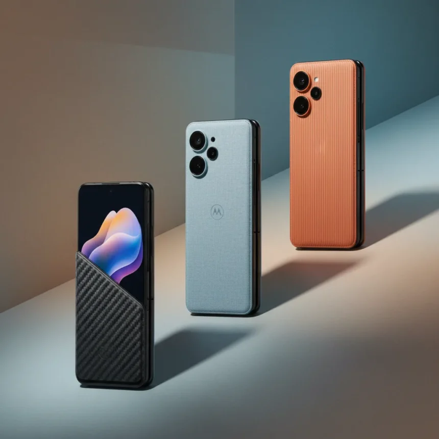 Moto Razr 2026 textures transform budget foldables into fashion