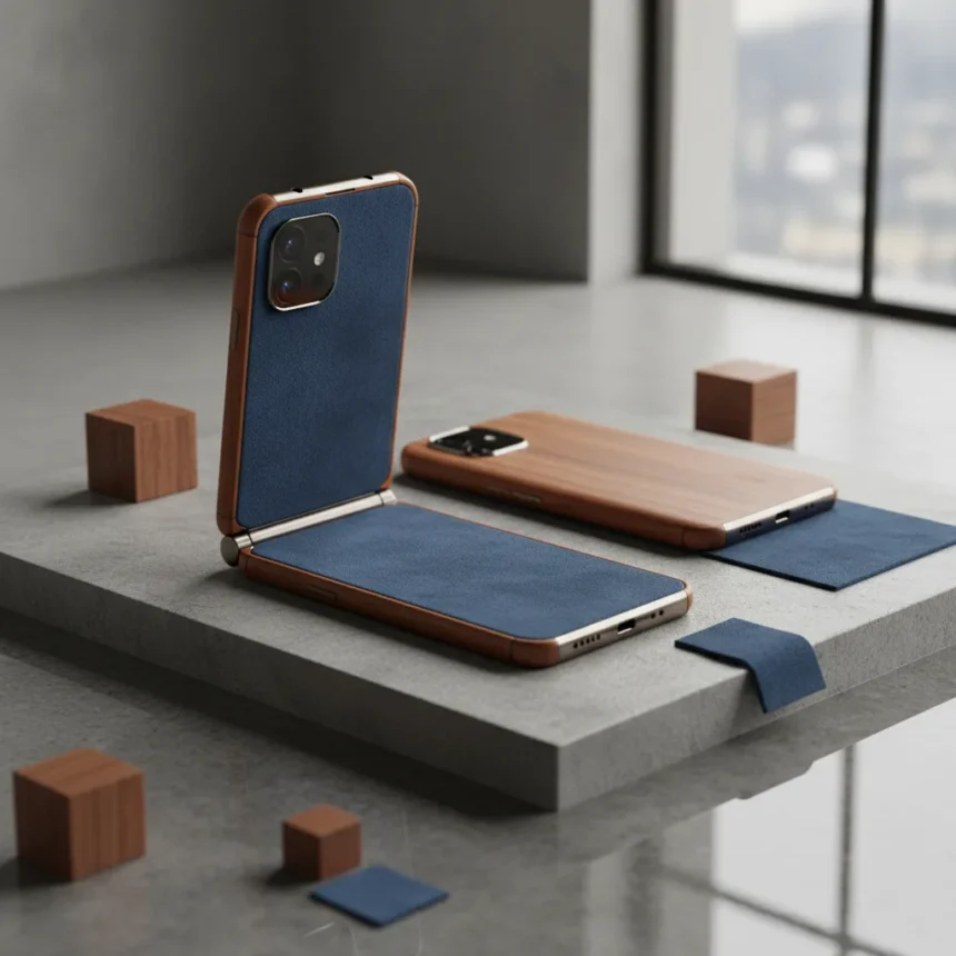 Moto Razr Ultra 2026 Ditches Boring for Wood and Blue Alcantara