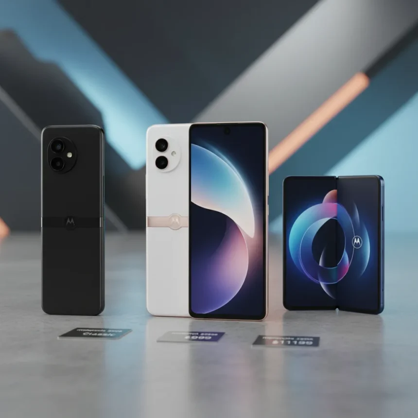Motorola Razr 2026 launches April 2026 with three models — AI-generated illustration