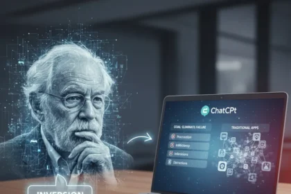 Charlie Munger's inversion rule beats productivity apps — AI-generated illustration