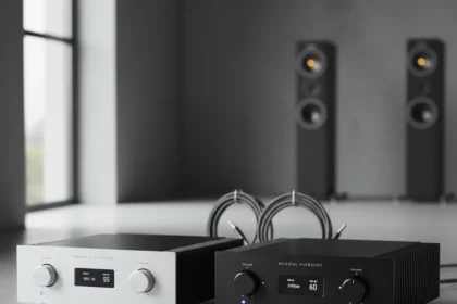 Musical Fidelity M5xi and M6xi amplifiers target precision audio — AI-generated illustration