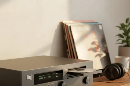 NAD CD player precision-engineered for analog warmth — AI-generated illustration