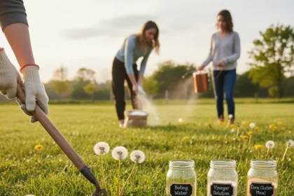 Natural dandelion removal methods beat chemicals for lawn care — AI-generated illustration