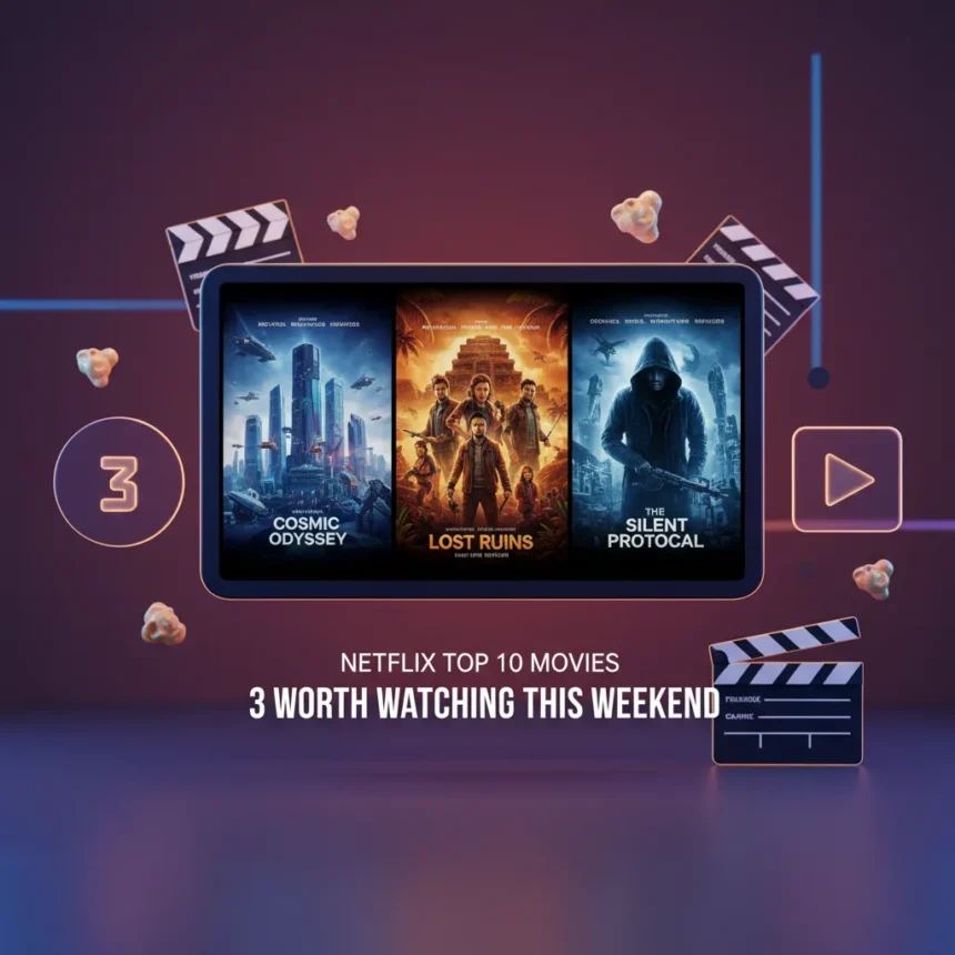 Netflix top 10 movies: 3 worth watching this weekend — AI-generated illustration