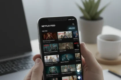 Netflix vertical video feed arrives April 2026 — AI-generated illustration