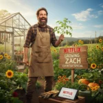 Netflix's Zach Galifianakis gardening show blooms just in time for Earth Day — AI-generated illustration