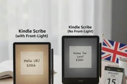 Two new Kindle Scribe models finally arrive in the UK in 2026 — AI-generated illustration