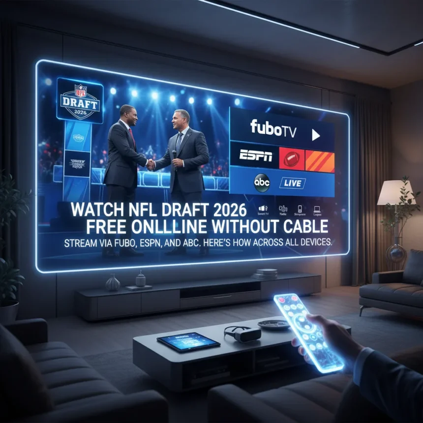 Watch NFL Draft 2026 free online without cable — AI-generated illustration