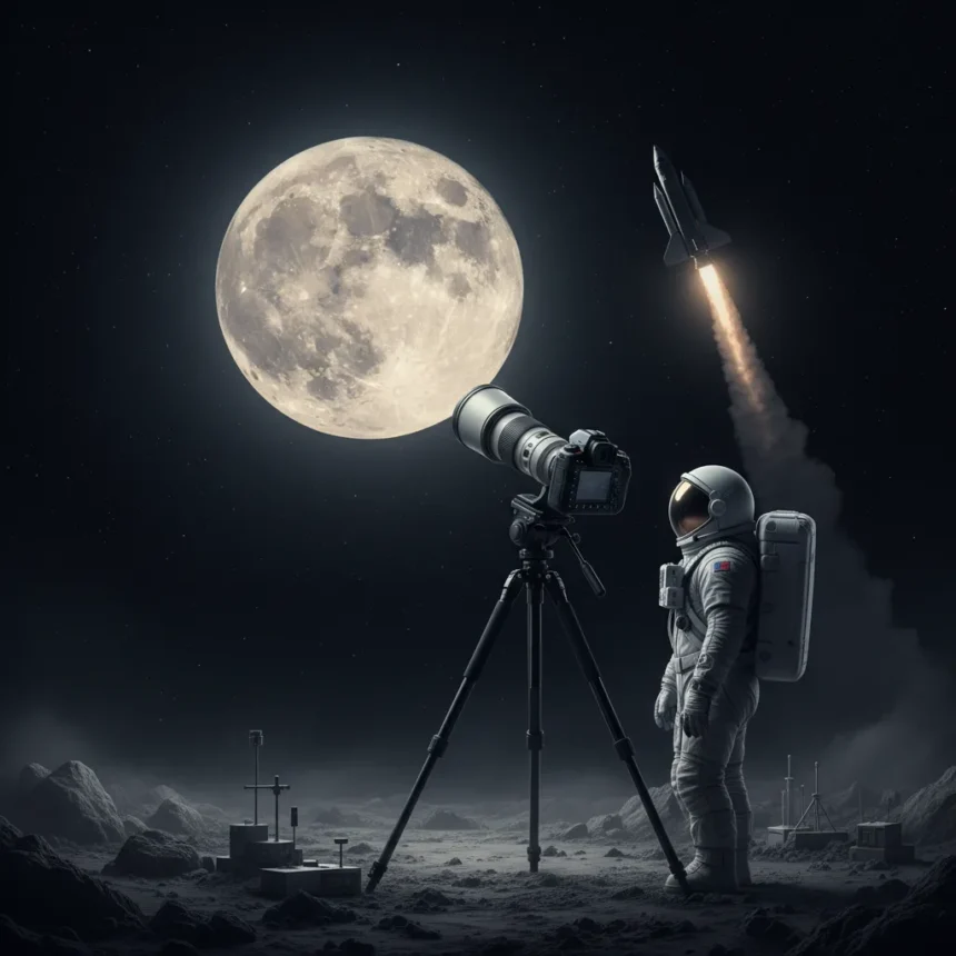 Nikon D5 Moon Photography: Why NASA Chose a 10-Year-Old Camera — AI-generated illustration