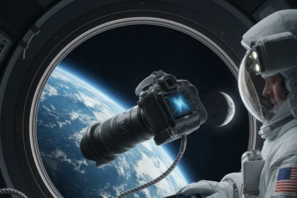 Nikon D5 Proves Decade-Old DSLR Still Beats Modern Cameras in Space — AI-generated illustration