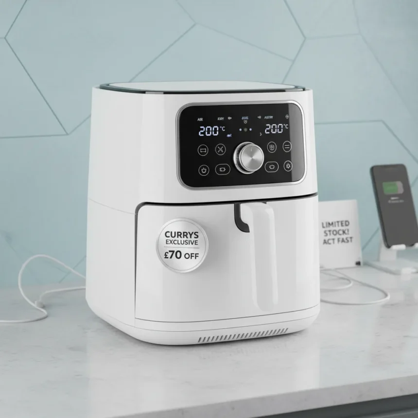 Ninja Dual Zone Air Fryer White Is Currys Exclusive—£70 Off — AI-generated illustration