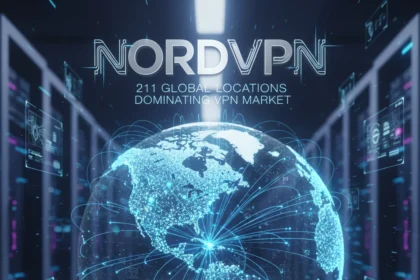 NordVPN expands to 211 locations, dominating the VPN market — AI-generated illustration