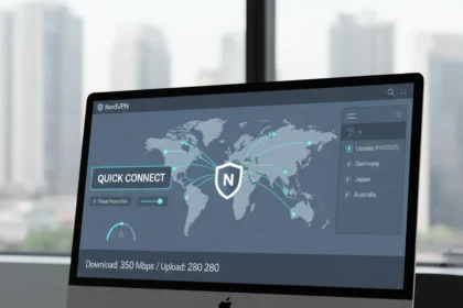 NordVPN desktop app redesign prioritizes speed and clarity — AI-generated illustration