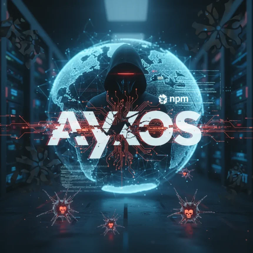 North Korean hackers compromised Axios npm package — AI-generated illustration