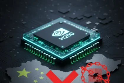 Nvidia H200 sales to China remain blocked despite U.S — AI-generated illustration