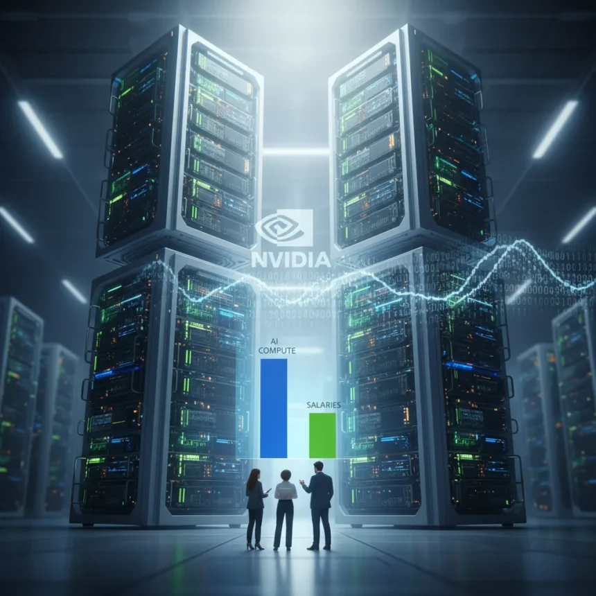 AI compute costs dwarf salaries—but Nvidia knows it won't last — AI-generated illustration
