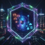 NymVPN split tunneling and post-quantum encryption arrive — AI-generated illustration