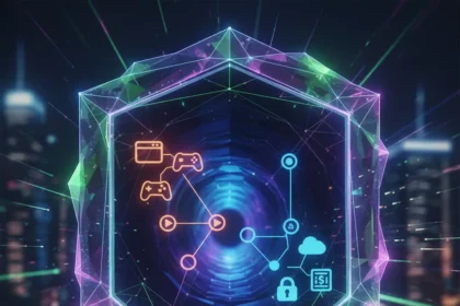 NymVPN split tunneling and post-quantum encryption arrive — AI-generated illustration