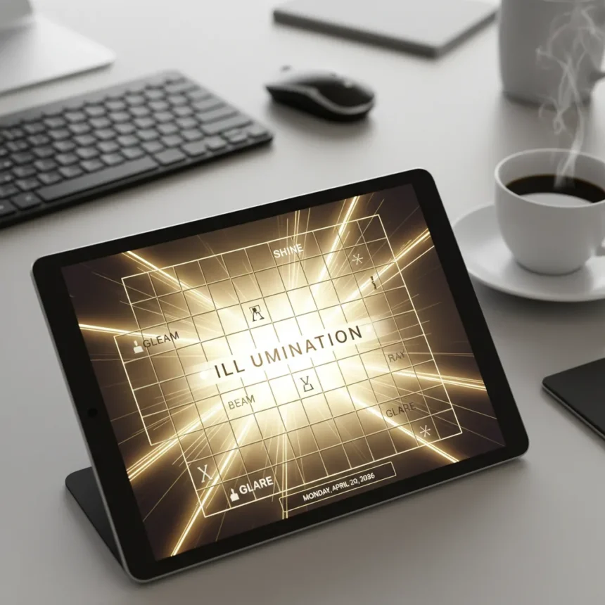 NYT Strands Game 778: Gloriously Glaring Light Puzzle — AI-generated illustration