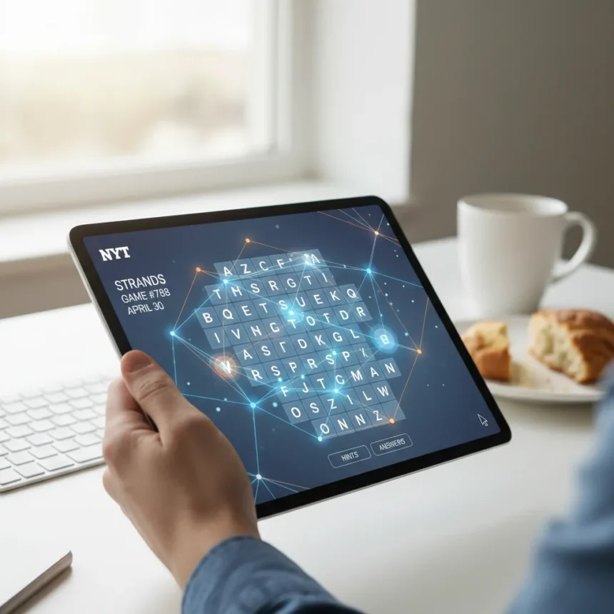 NYT Strands game #788 hints and answers for April 30 — AI-generated illustration