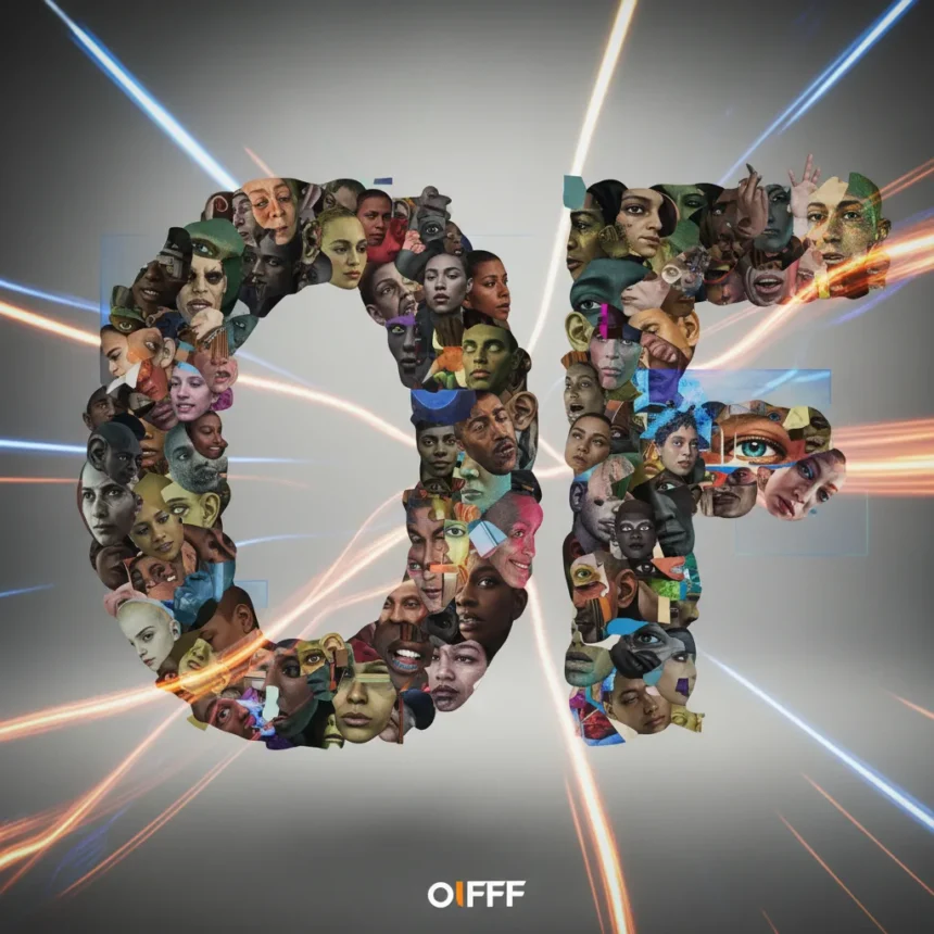OFFF 2026 visual identity harvests real human faces for collaborative aesthetic
