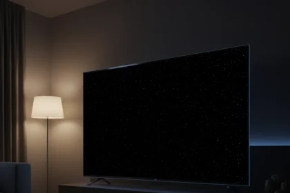 OLED's perfect blacks beat brightness in the real world — AI-generated illustration