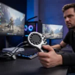 One-Handed Gaming Controller Combines Mouse and Keyboard Into One — AI-generated illustration