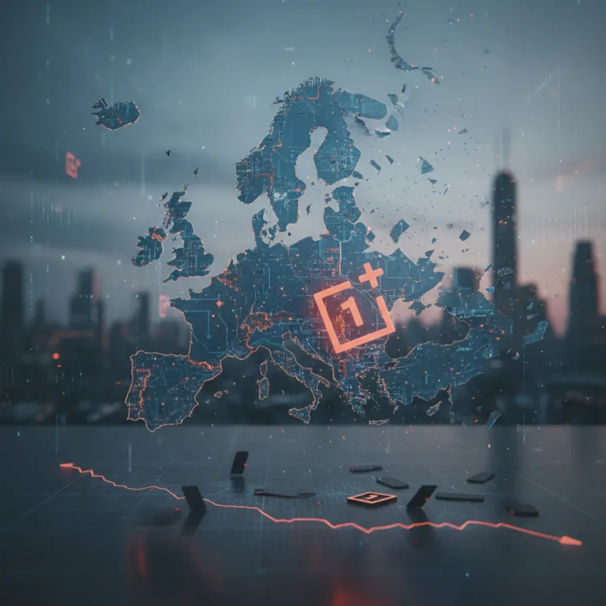 OnePlus Europe exit signals deeper market retreat ahead — AI-generated illustration