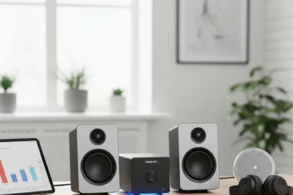Onkyo desktop speaker system drops to £299 with 12% discount — AI-generated illustration
