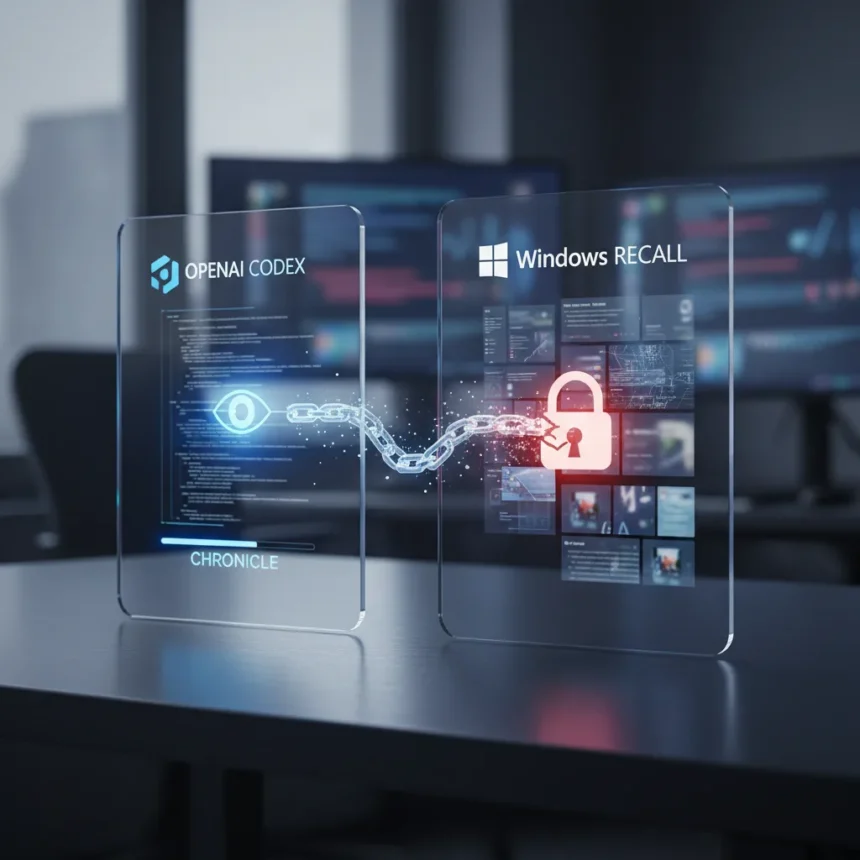 OpenAI's Chronicle Feature Echoes Windows Recall's Privacy Misstep — AI-generated illustration