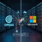 OpenAI and Microsoft's cloud exclusivity deal officially ends — AI-generated illustration