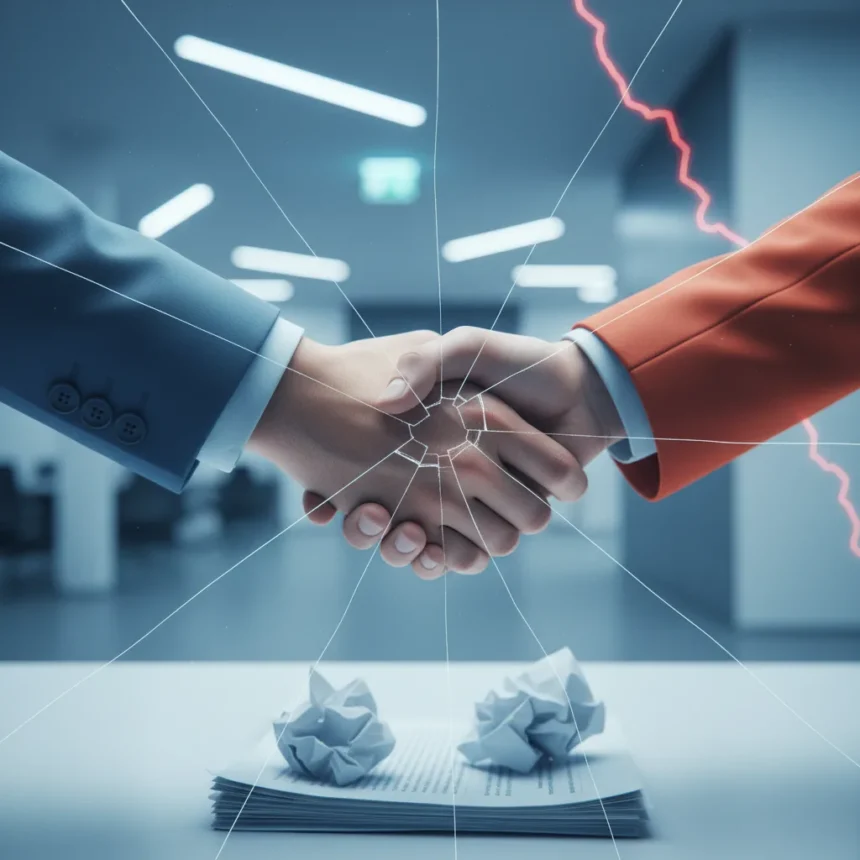 OpenAI ends Microsoft exclusivity, but the tone tells a different story — AI-generated illustration