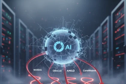OpenAI's missed targets spark stock rout across AI infrastructure — AI-generated illustration