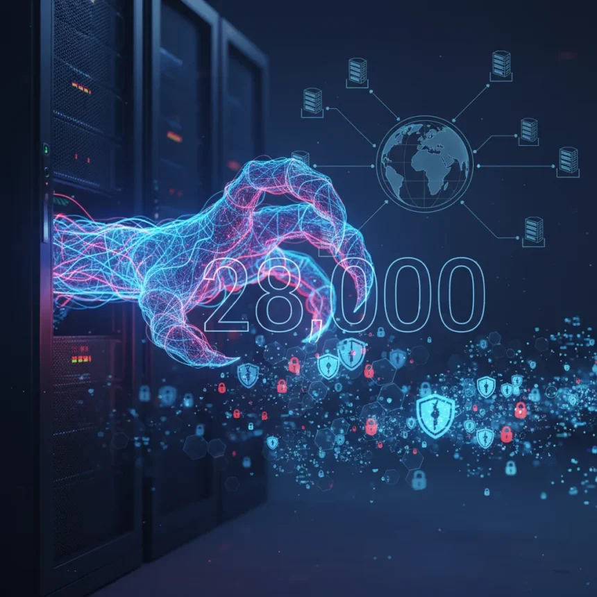 OpenClaw AI agents expose 28,000 systems to hacker control — AI-generated illustration