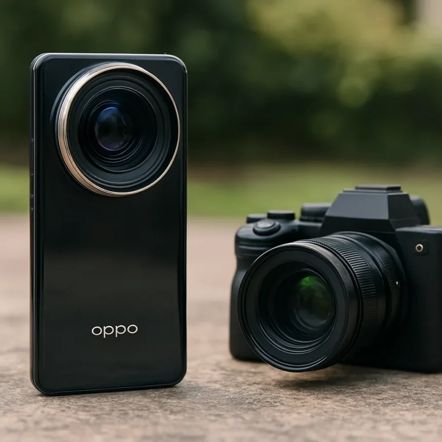 Oppo Find X9 Ultra telephoto zoom rivals pro cameras — AI-generated illustration