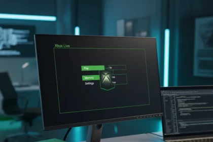 Original Xbox dashboard reverse-engineered for PC preservation — AI-generated illustration
