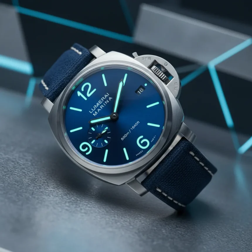 Panerai Luminor Marina 2025: 500m Depth, Half-Inch Thinner Case — AI-generated illustration