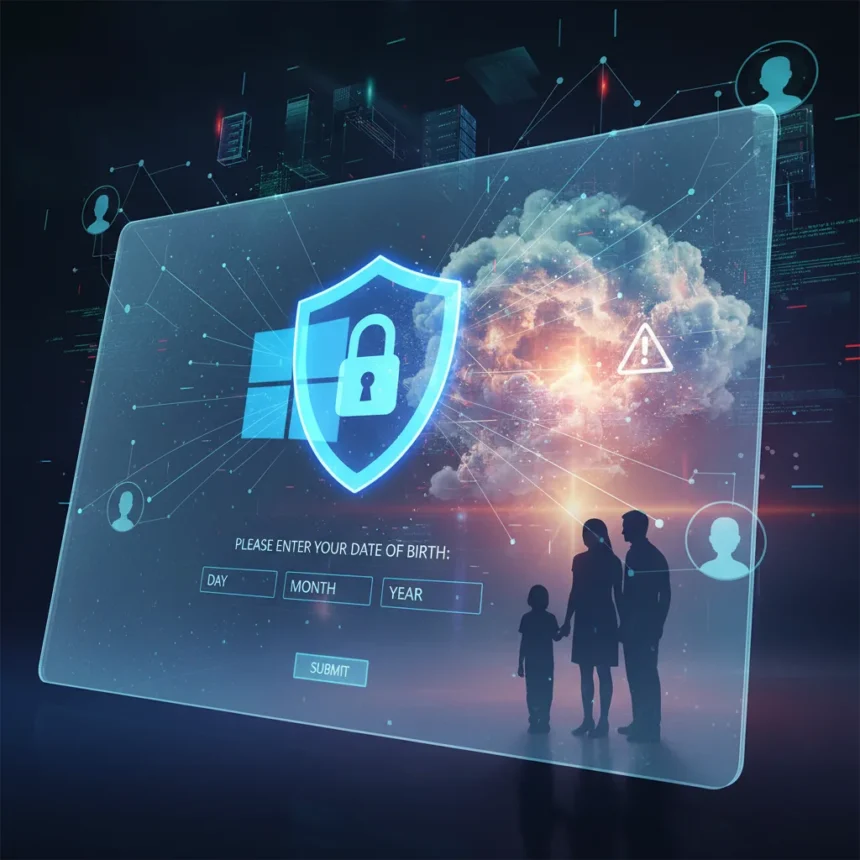 Parents Decide Act forces Windows 11 into age verification mandate — AI-generated illustration