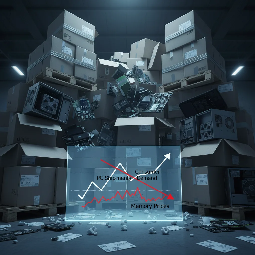 PC shipment surge masks a coming price storm — AI-generated illustration