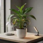 Peace lily leaves turning yellow: causes and fixes — AI-generated illustration