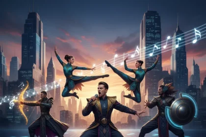 People of Note turns turn-based RPG combat into pure musical theatre — AI-generated illustration