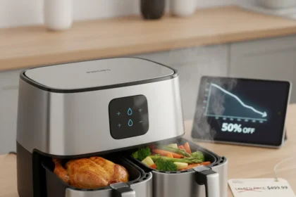 Philips 5000 Series air fryer steam function drops to half price — AI-generated illustration