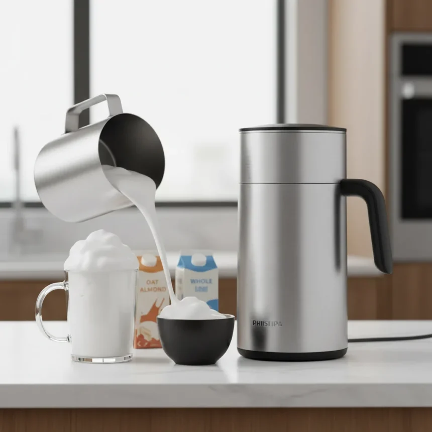 Philips Baristina Milk Frother Excels at One Thing—Just Not Latte Art — AI-generated illustration